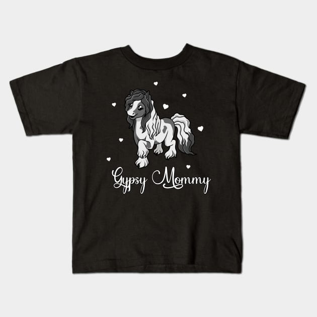 Horse Lover - Gypsy Mommy Kids T-Shirt by Modern Medieval Design